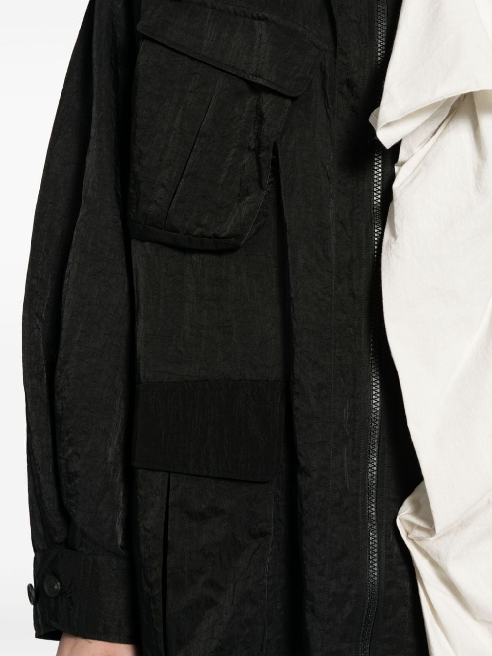 asymmetric hooded jacket - 5