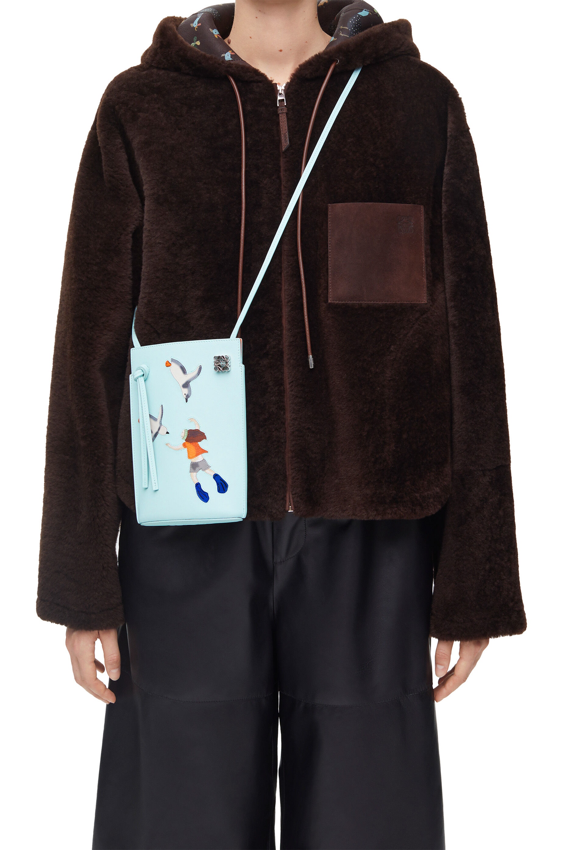 Penguin Dice pocket in satin calfskin - 2