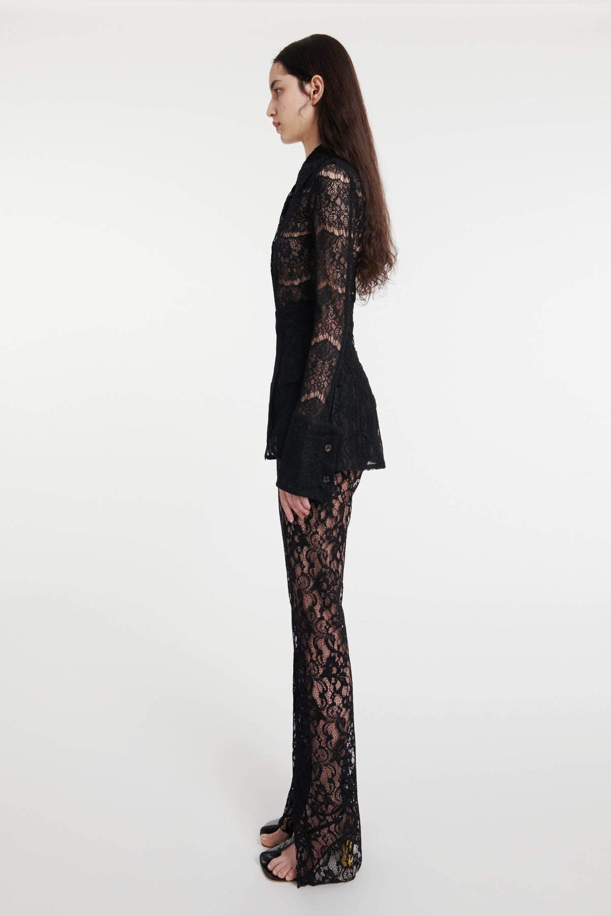 LACE BASQUE TROUSERS BLACK - 4