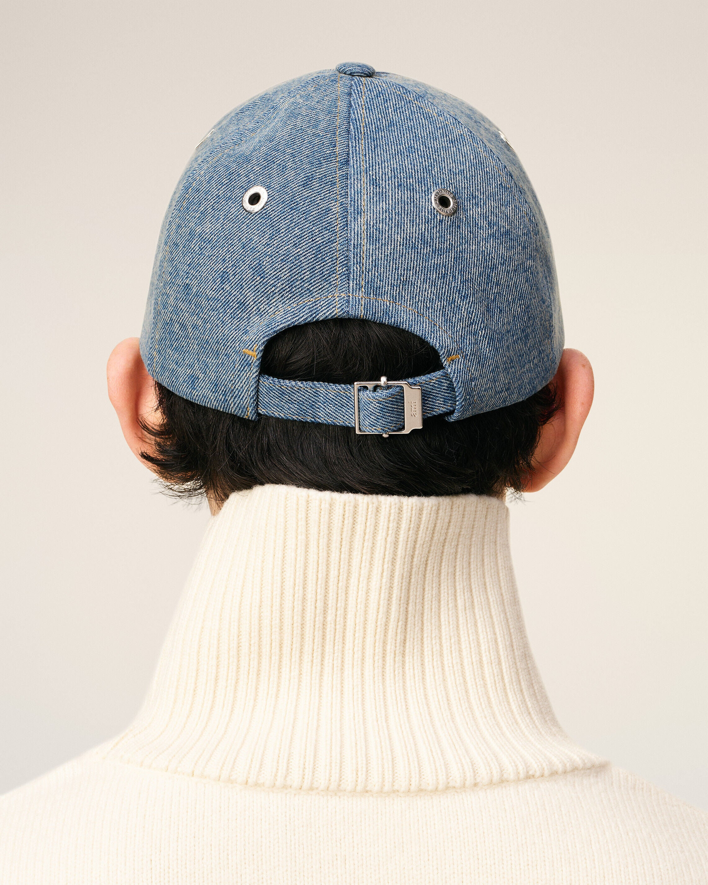 BLUE COTTON AMI DE COEUR EMBROIDERY CAP - 6