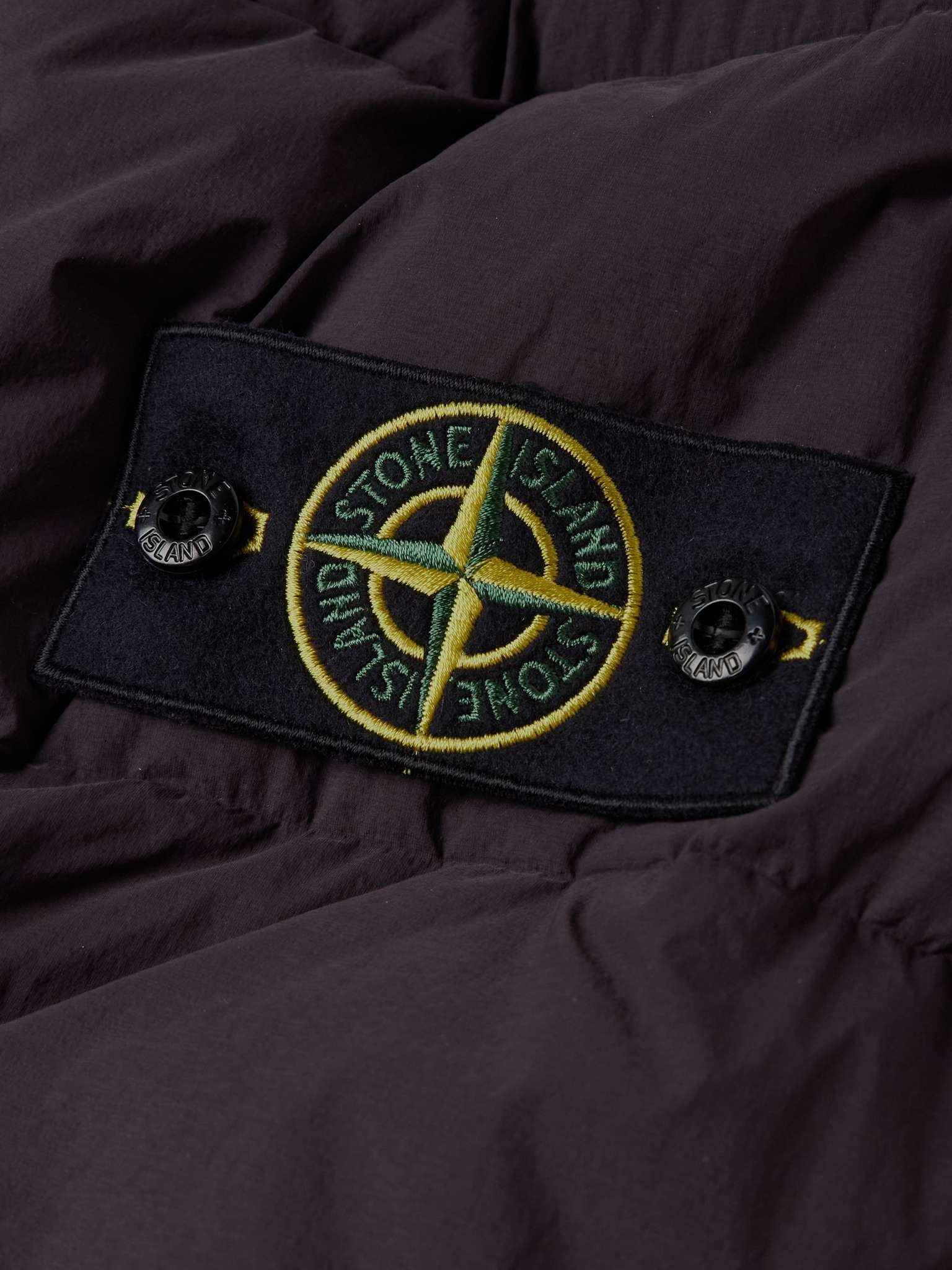 Stone Island Logo-Appliquéd Quilted Padded Shell Down Jacket