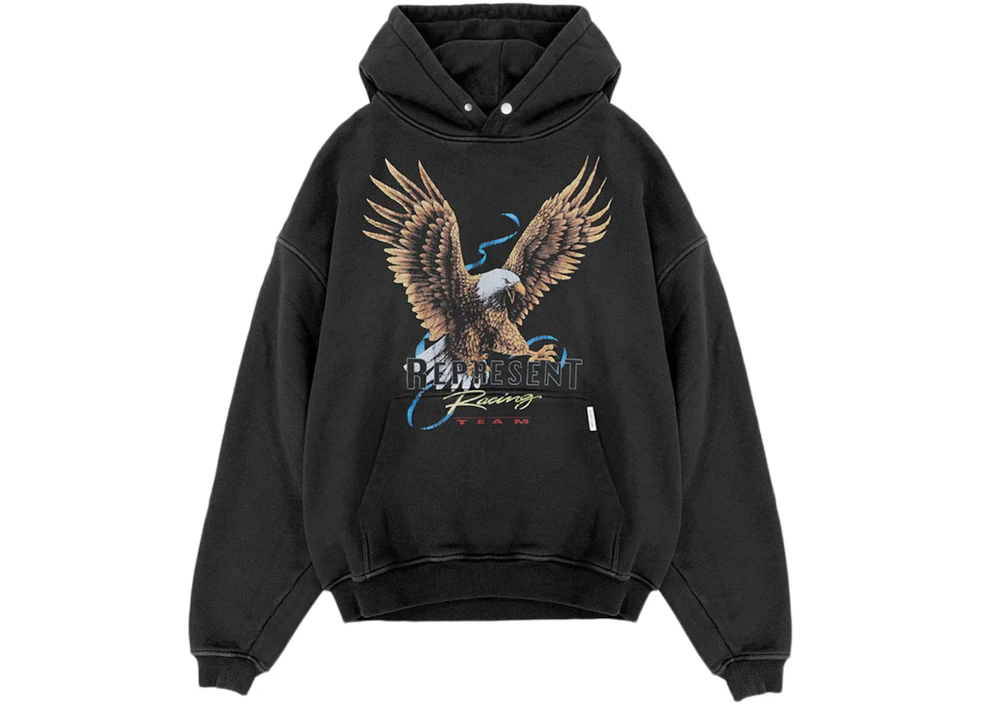 Represent Racing Team Eagle Hoodie Vintage Black - 1