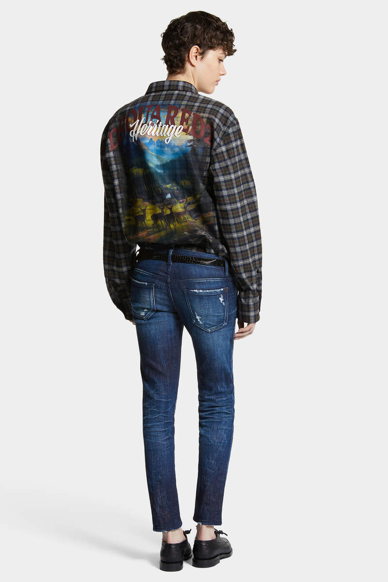 DARK MIDNIGHT BLUE WASH JENNIFER JEANS - 4