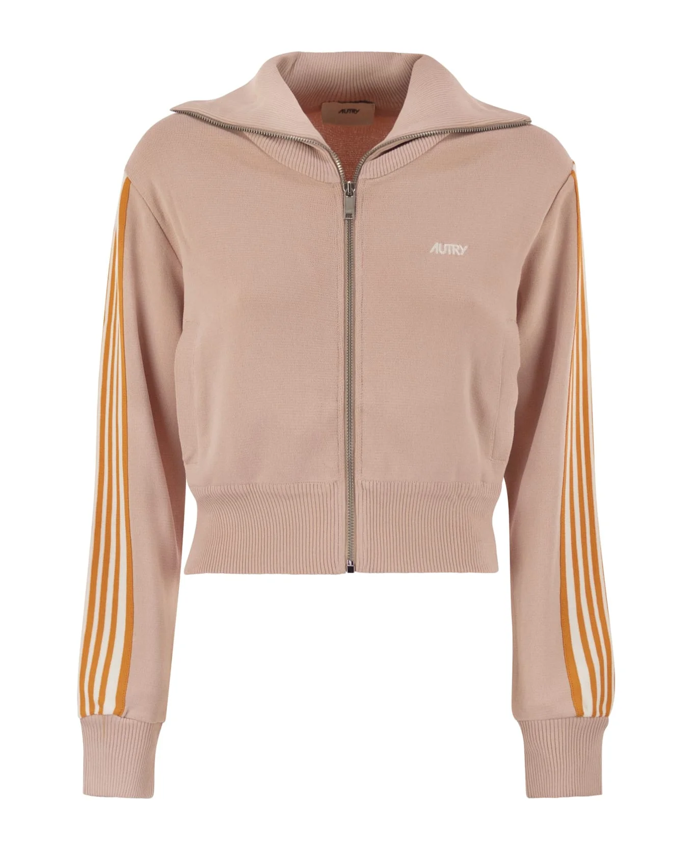 Knitted Tennis-style Zip Sweatshirt - 1