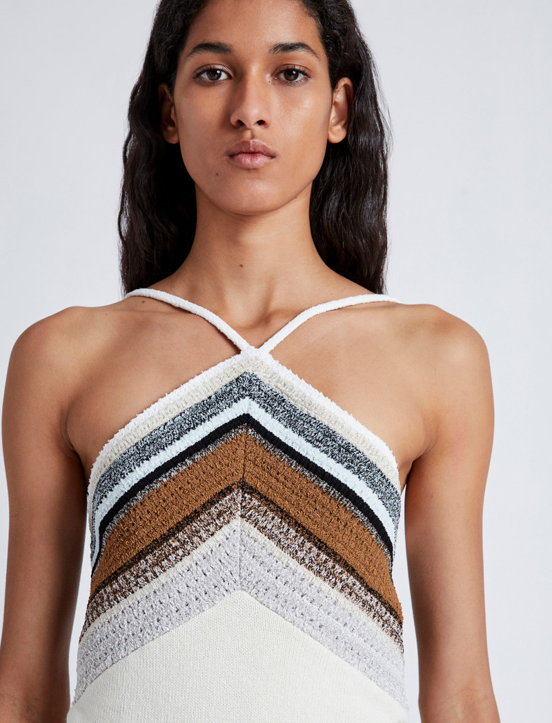 Bella Tank in Crochet Stripe Knit 6