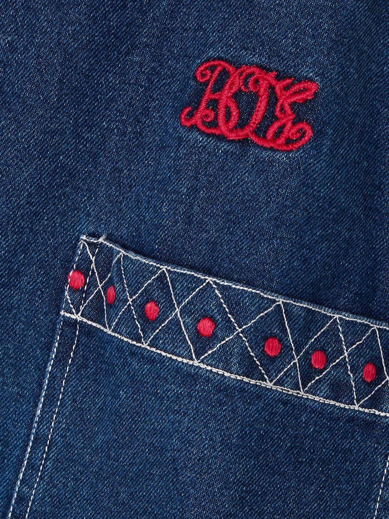 Embroidered denim jacket - 5