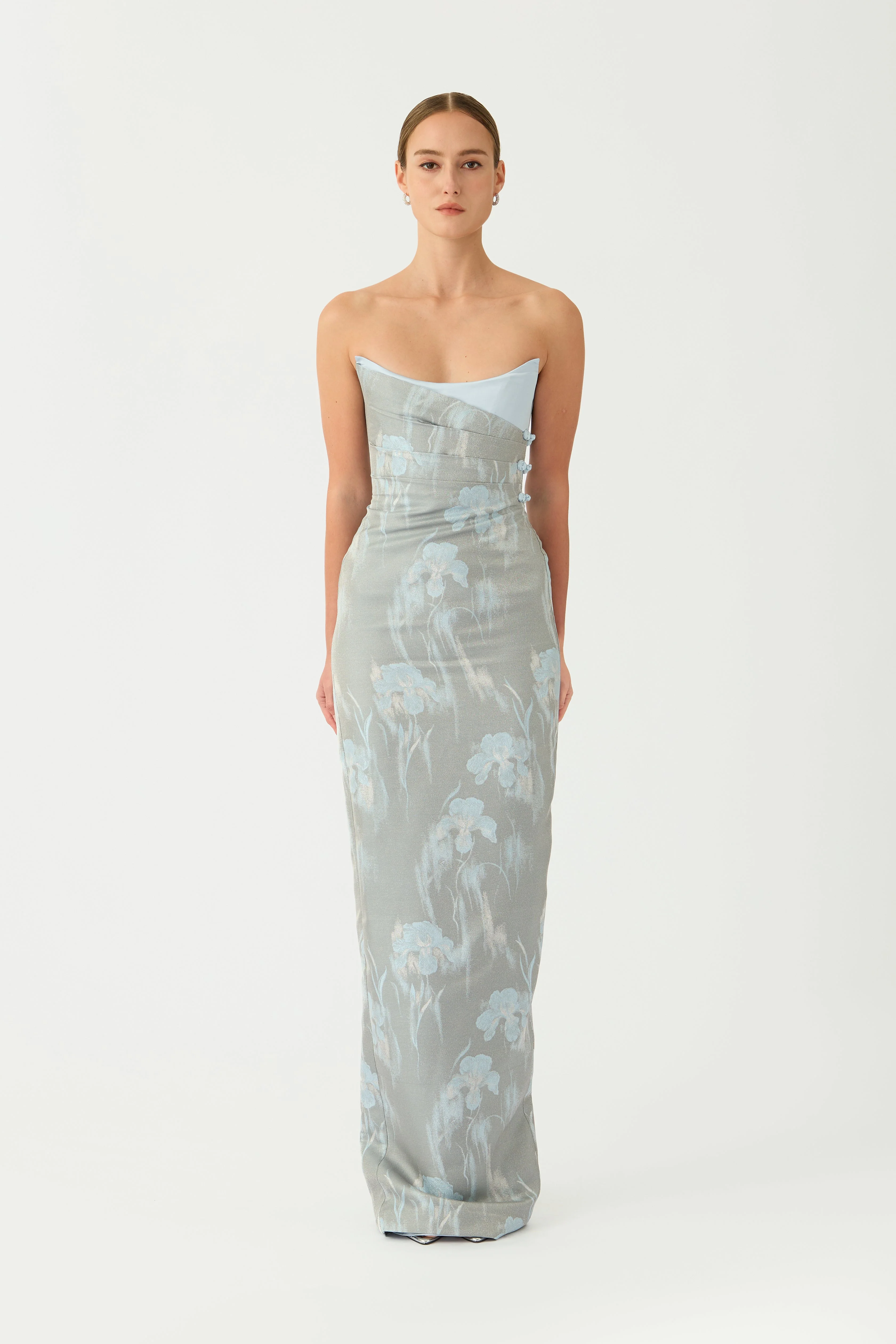 SAVIE JACQUARD GOWN - 1