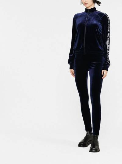 VERSACE JEANS COUTURE logo-tape zipped sweatshirt outlook