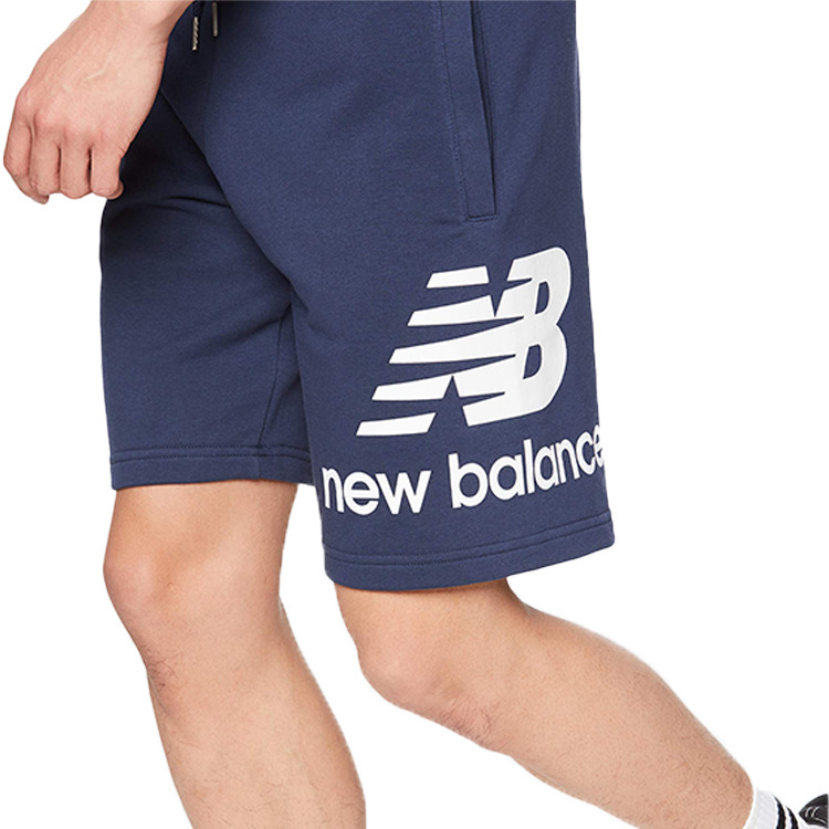 New Balance Logo Print Athletic Shorts 'Blue White' AMS01512-NGO - 3