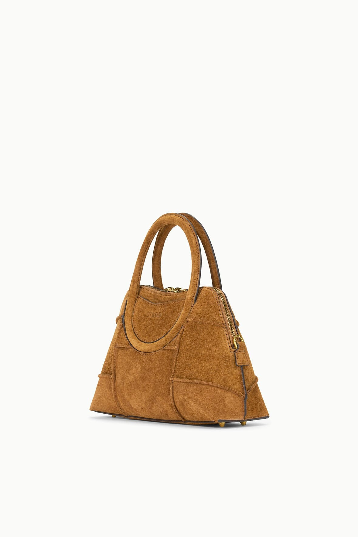STAUD NAOMI MINI SATCHEL TAN SUEDE - 5