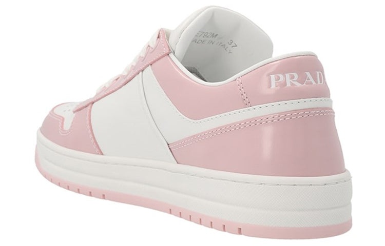 (WMNS) PRADA Downtown Leather Sneakers 'White Pink' 1E792M_3LKG_F0D8U_F_030 - 3