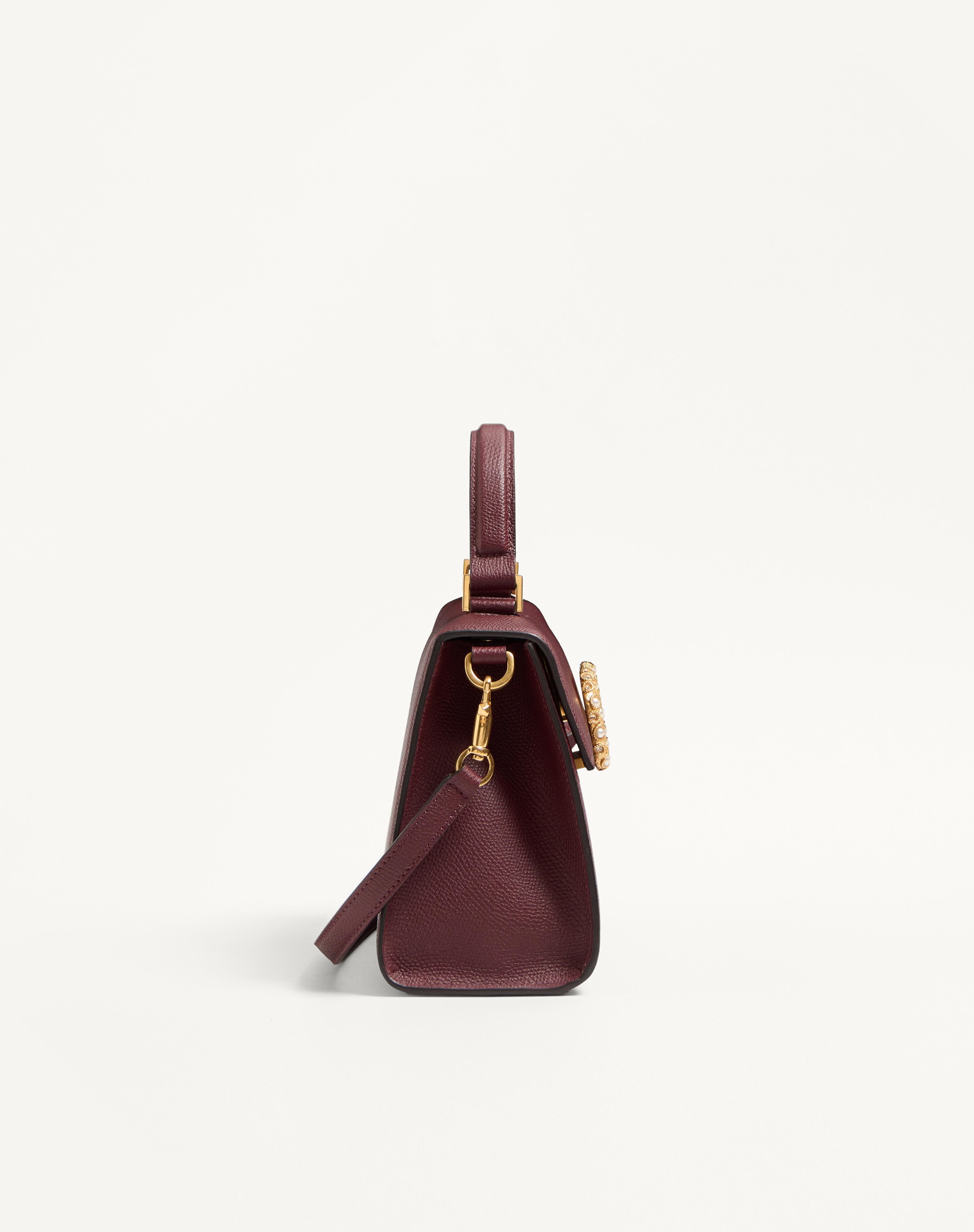 VALENTINO GARAVANI VSLING SMALL HANDBAG IN GRAINY CALFSKIN WITH JEWEL LOGO - 3