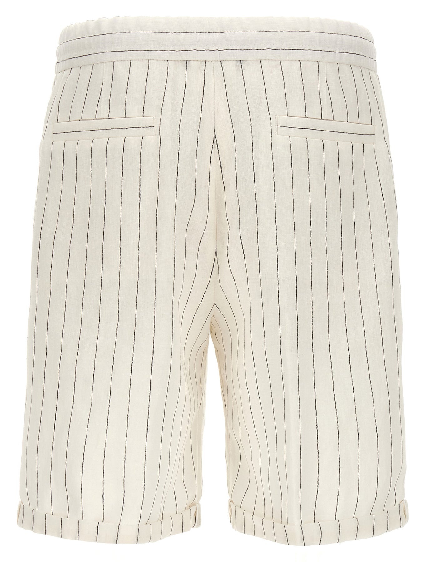 Pinstripe Bermuda Shorts Bermuda, Short White/Black - 2