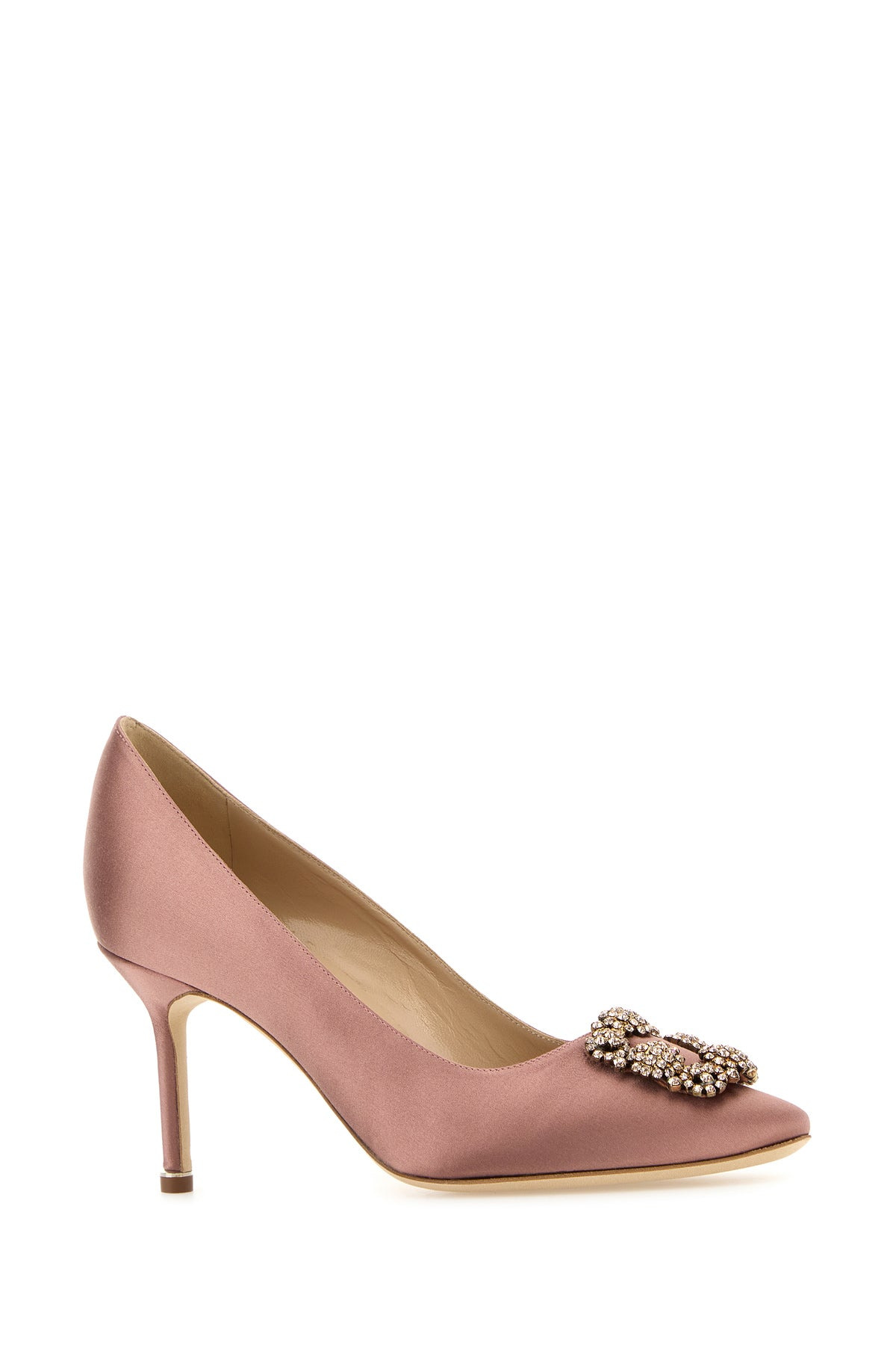 Antiqued pink satin Hangisi pumps - 2