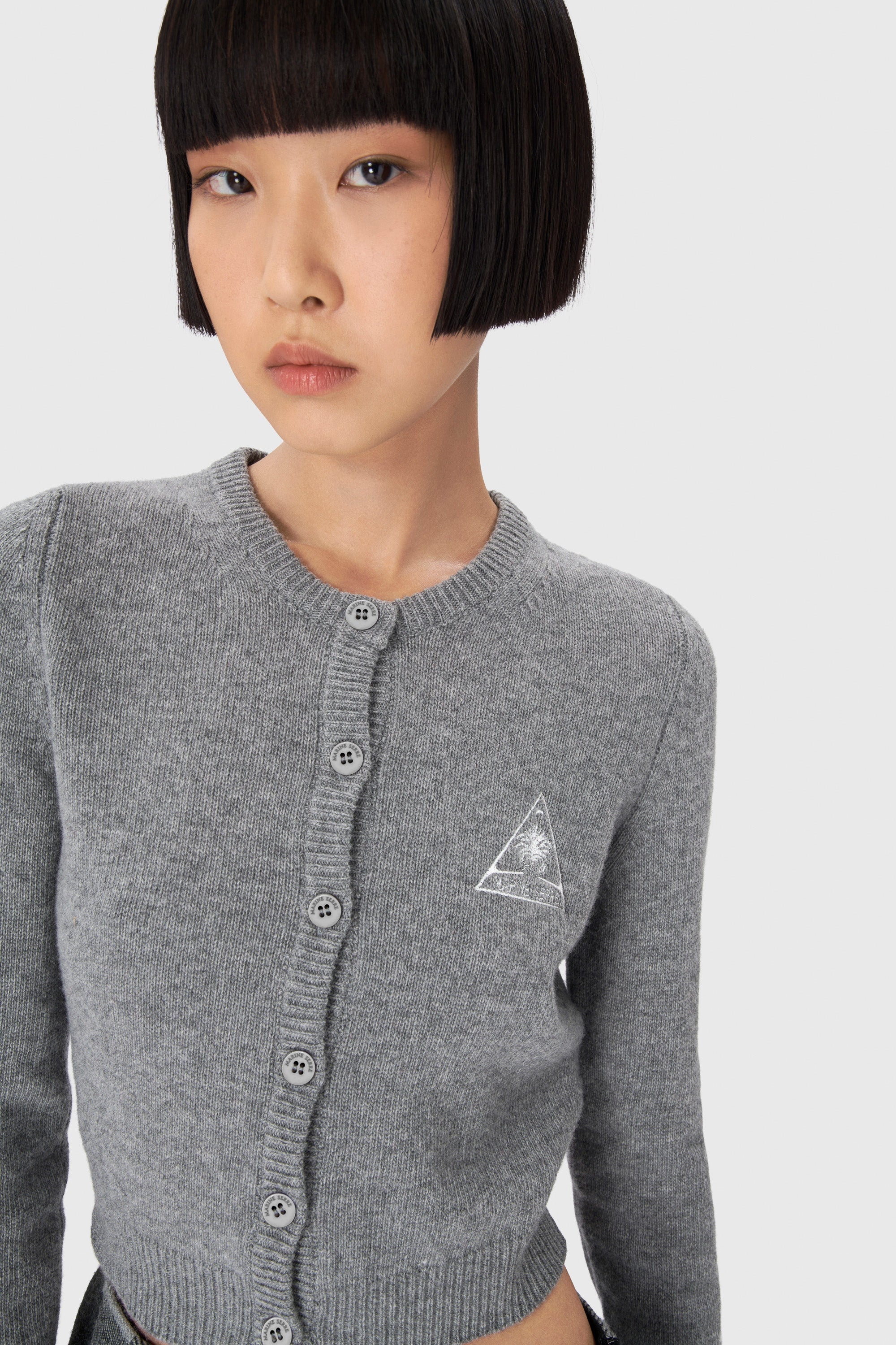 Clean Wool Knit Fitted Cardigan - 4