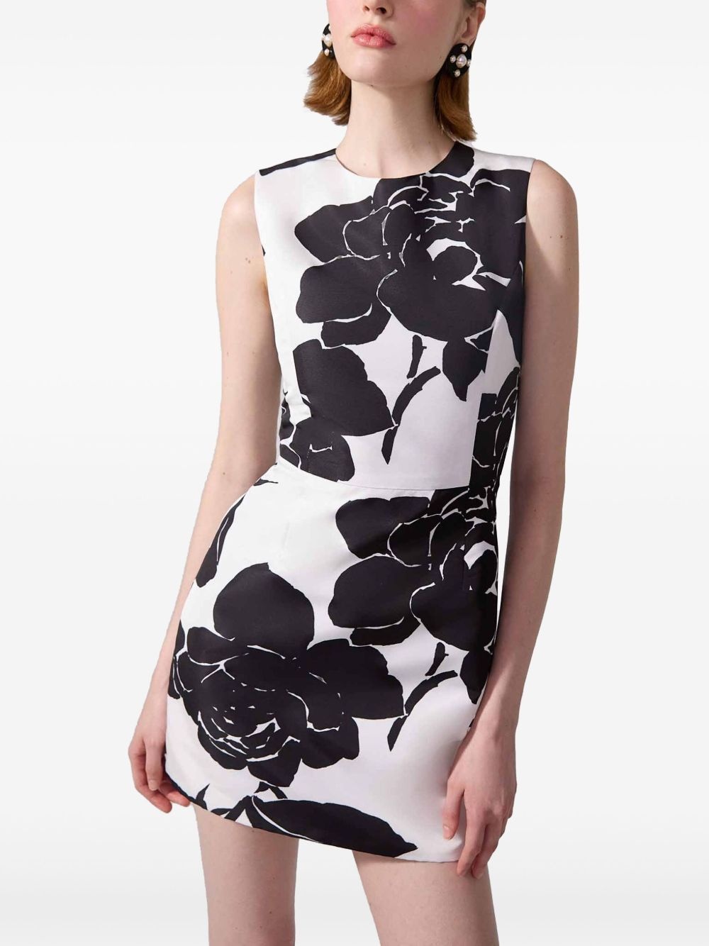 floral-print mini dress - 4