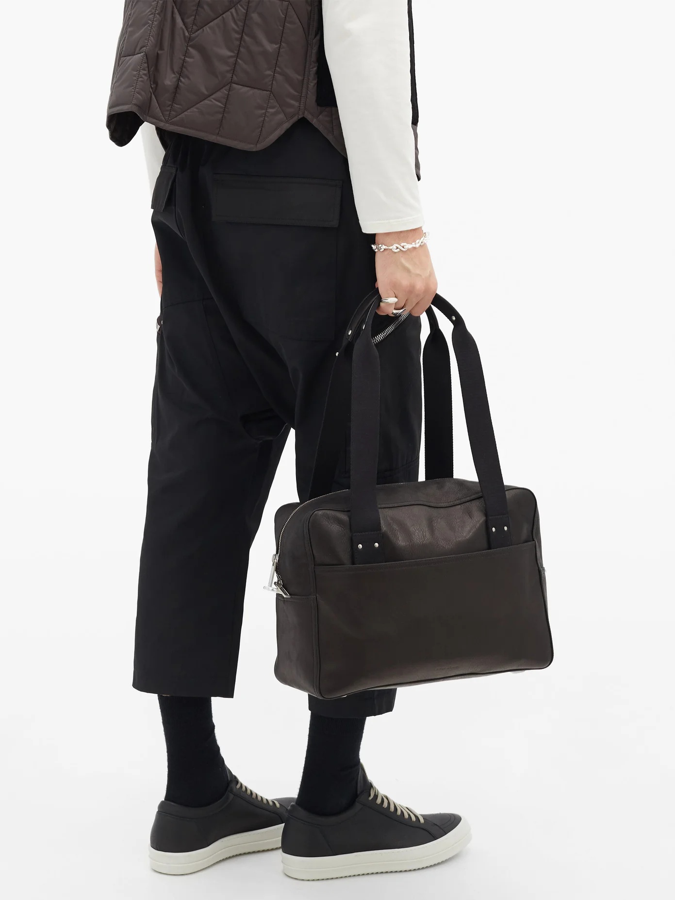 Grained-leather holdall - 3