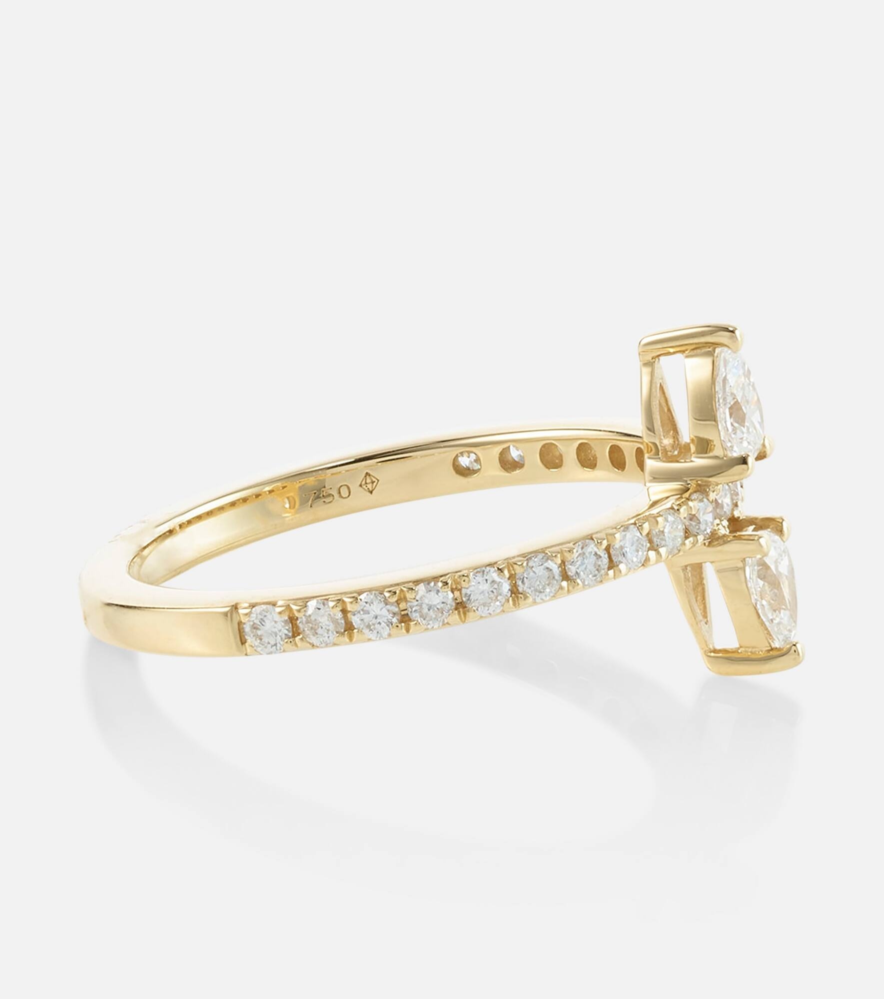 Héra 18kt gold ring with diamonds - 4