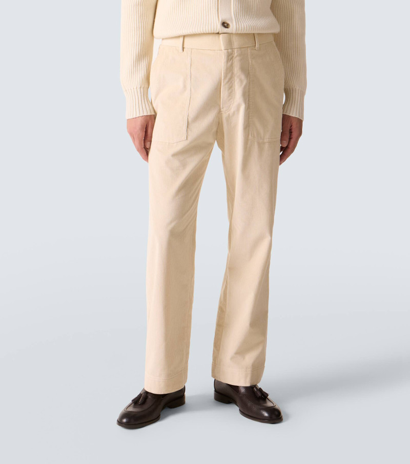 Cotton and wool corduroy straight pants 3