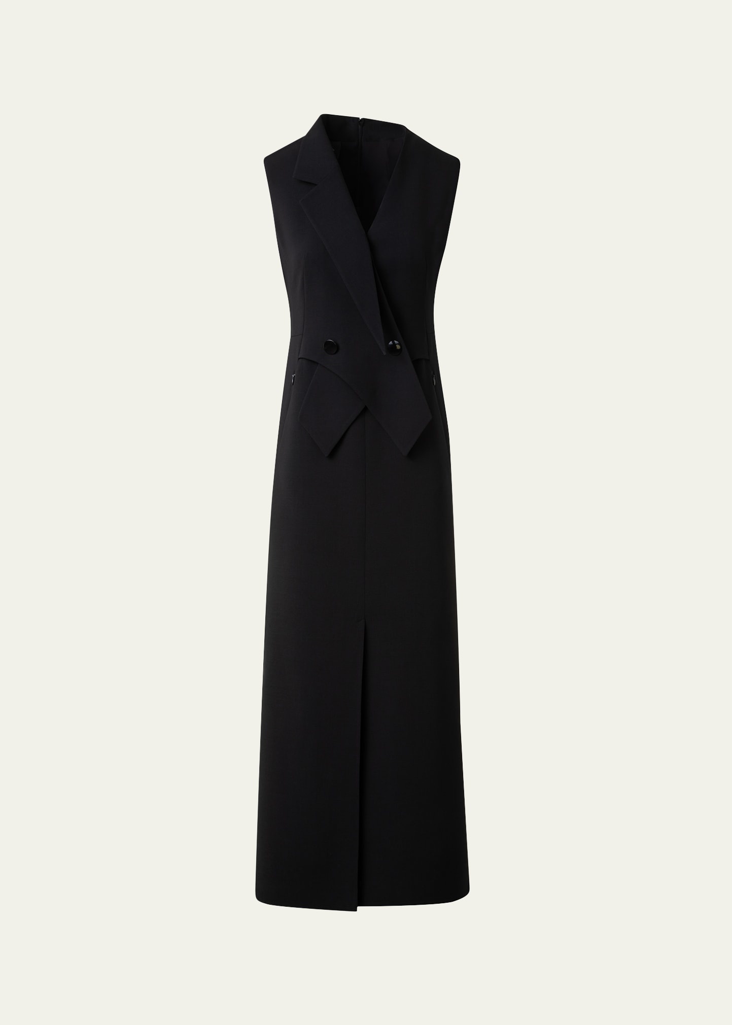 Double-Face Wool Midi Sheath Dress - 1