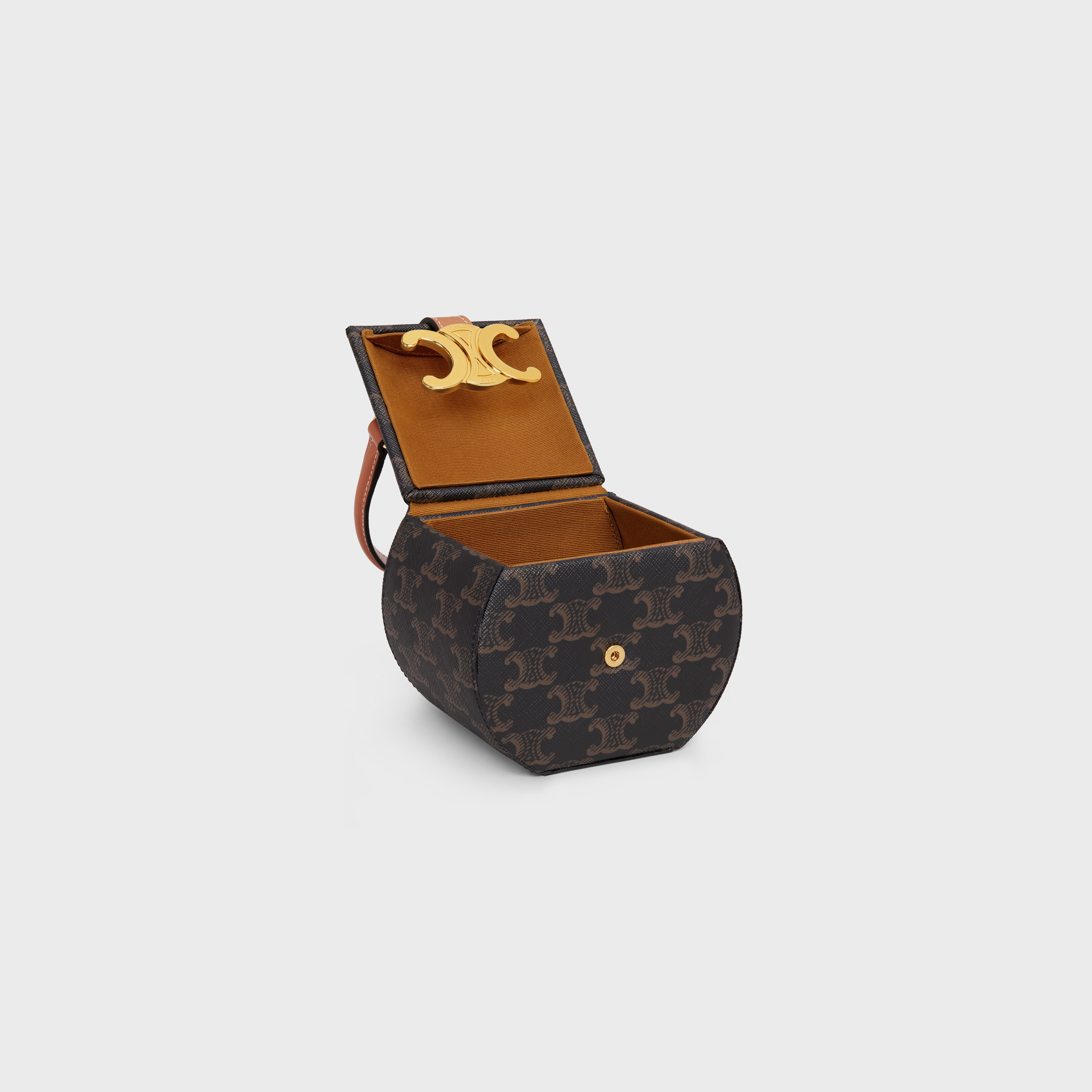 round box triomphe in Triomphe Canvas and calfskin - 5