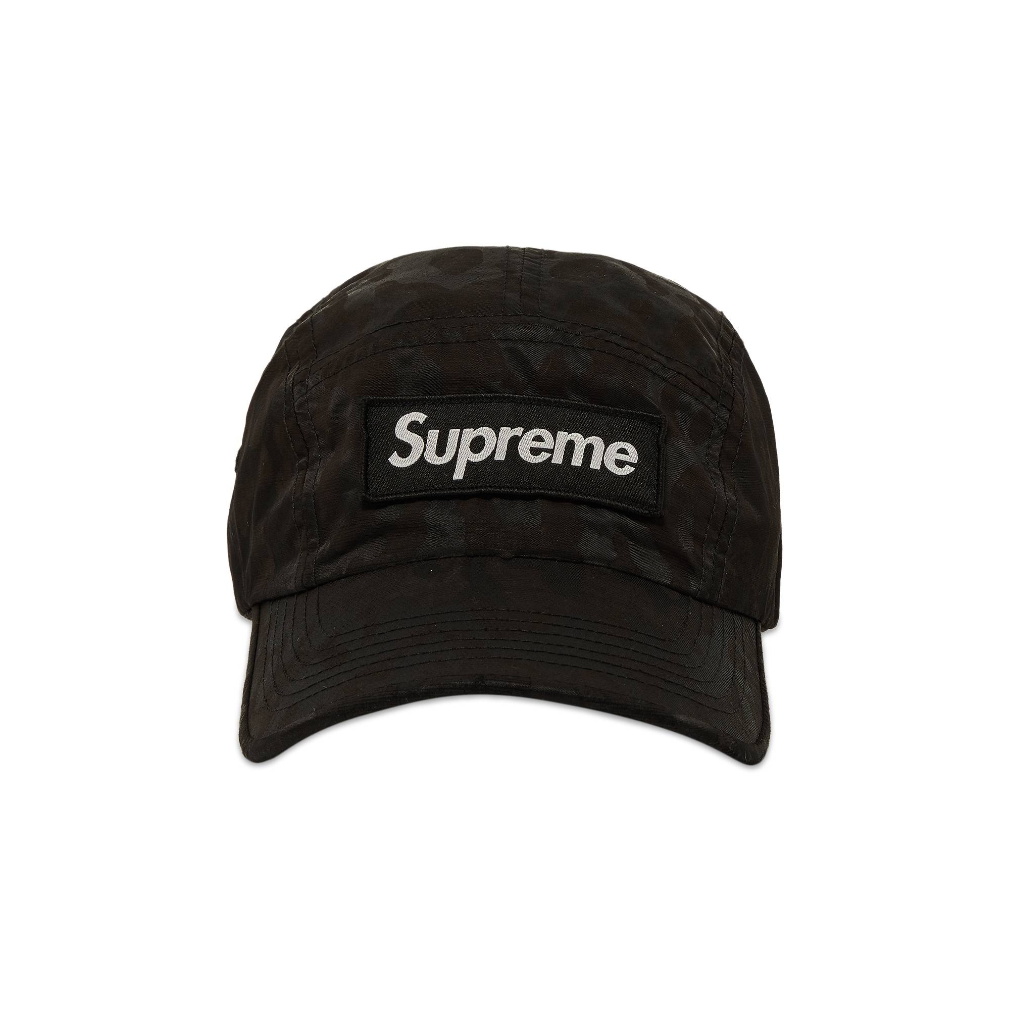 Supreme Overdyed Camo Nylon Camp Cap 'Black' - 1