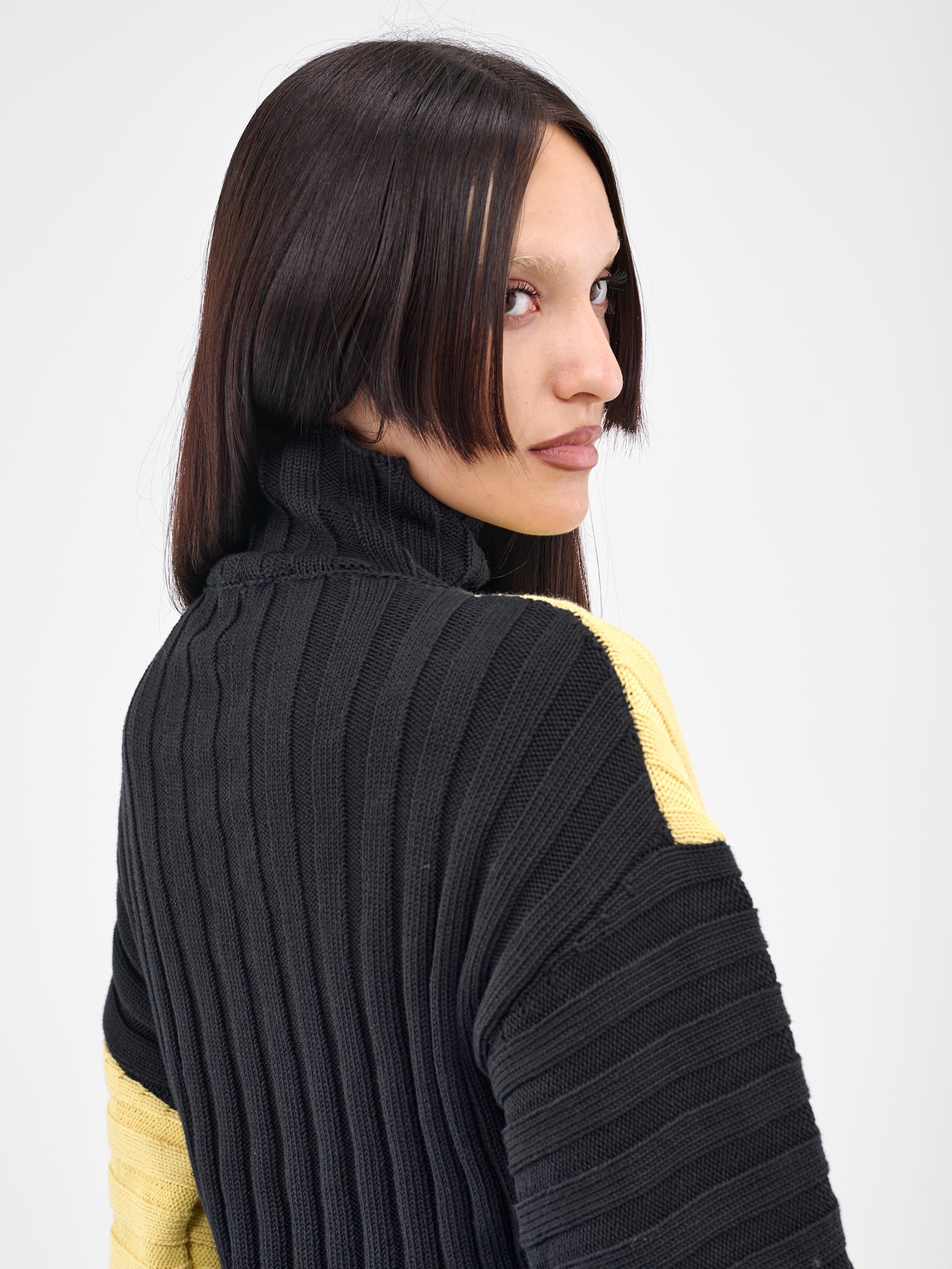 Asymmetric Rib Knit Jumper - 5
