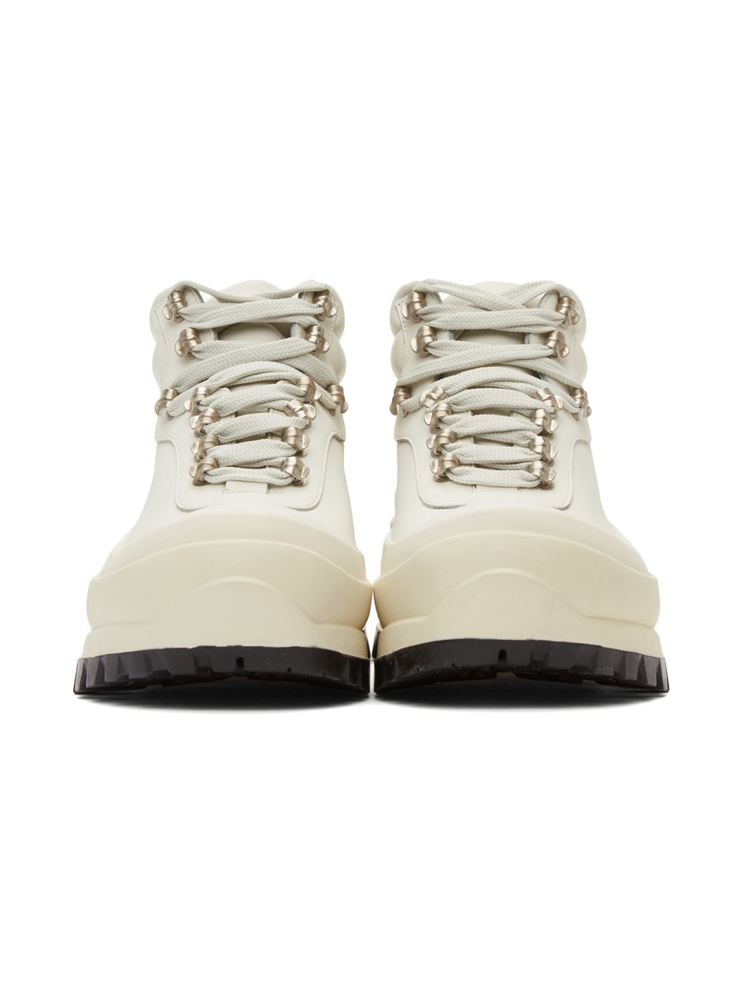 SSENSE Exclusive Off-White Leather Hiking Boots - 2
