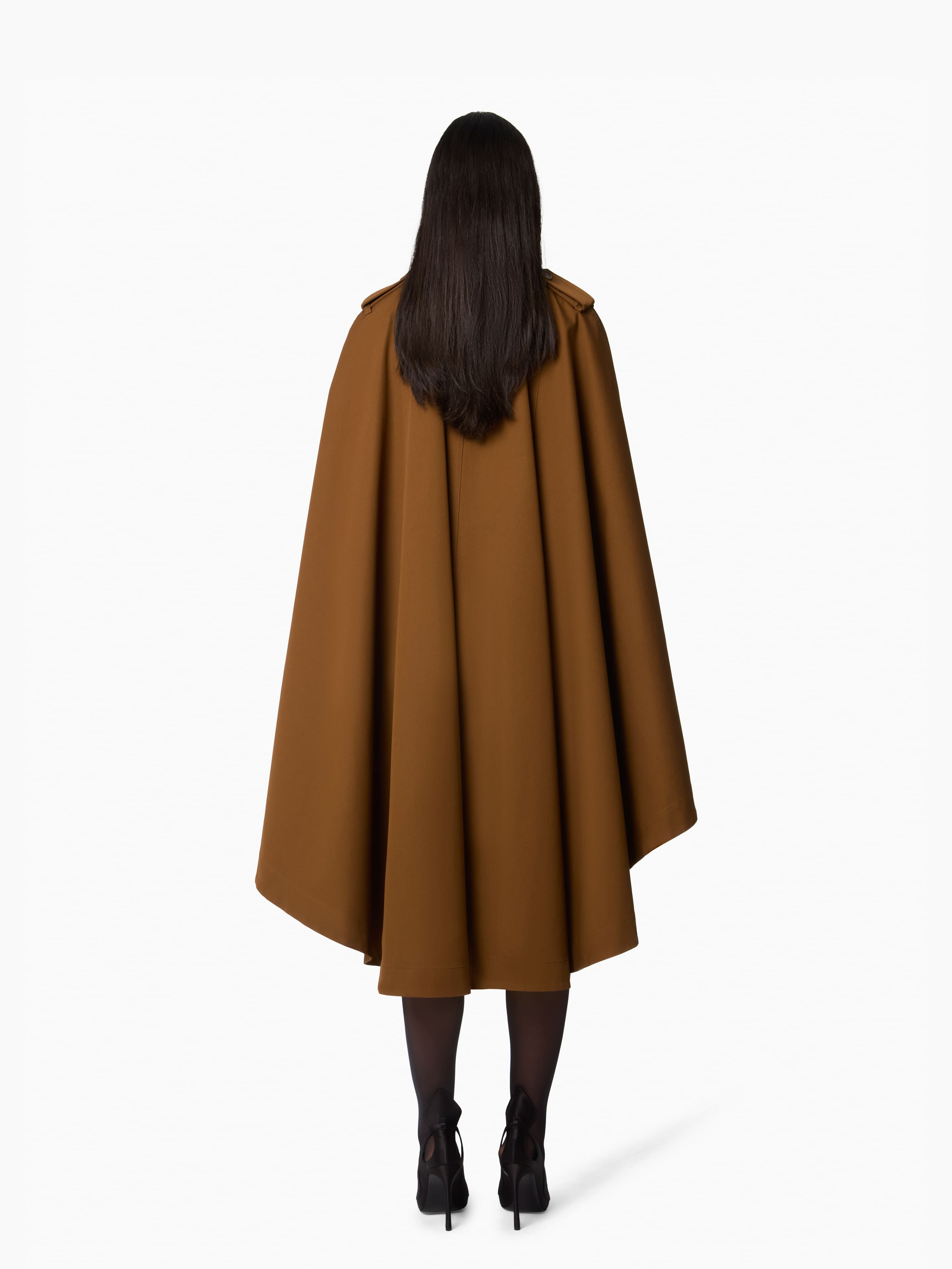 Water-Repellent Cotton Trench Cape - 4