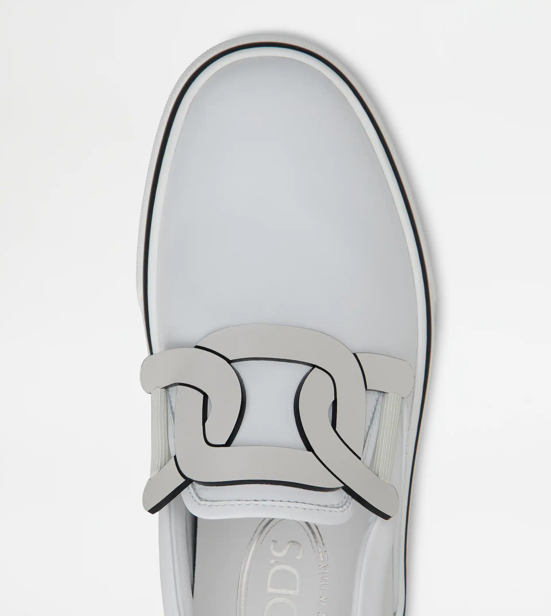 TOD'S SLIP ON SHOES IN LEATHER - WHITE - 5