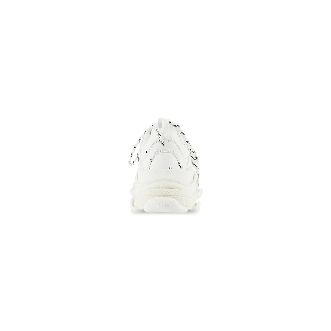 Men's Triple S Sneaker Allover Logo in White/black - 4