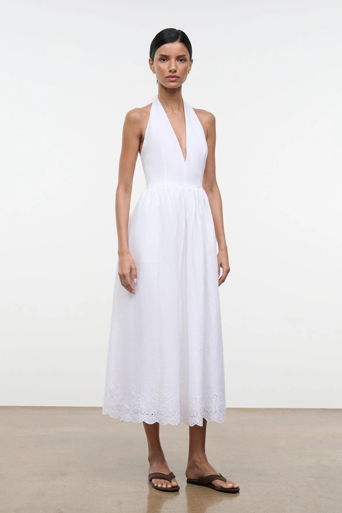 STAUD STAUD GRAZIA LINEN DRESS WHITE - R26P2157LN-WHT | REVERSIBLE STAUD STAUD GRAZIA LINEN DRESS WHITE - R26P2157LN-WHT | REVERSIBLE