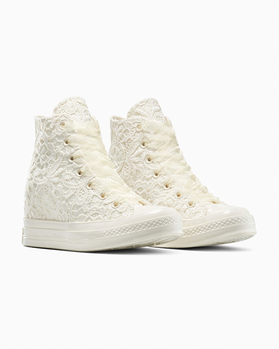 Chuck 70 Wedge Platform Crocheted Satin - 4