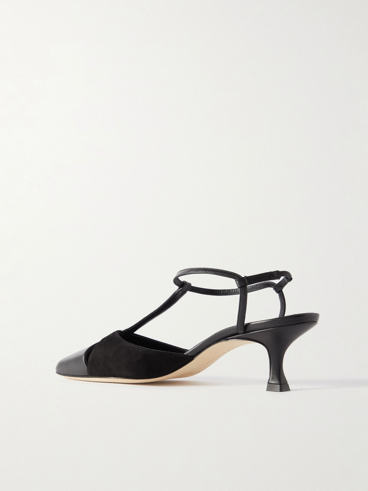 Turgimod 50 cutout leather and suede pumps Black - 3