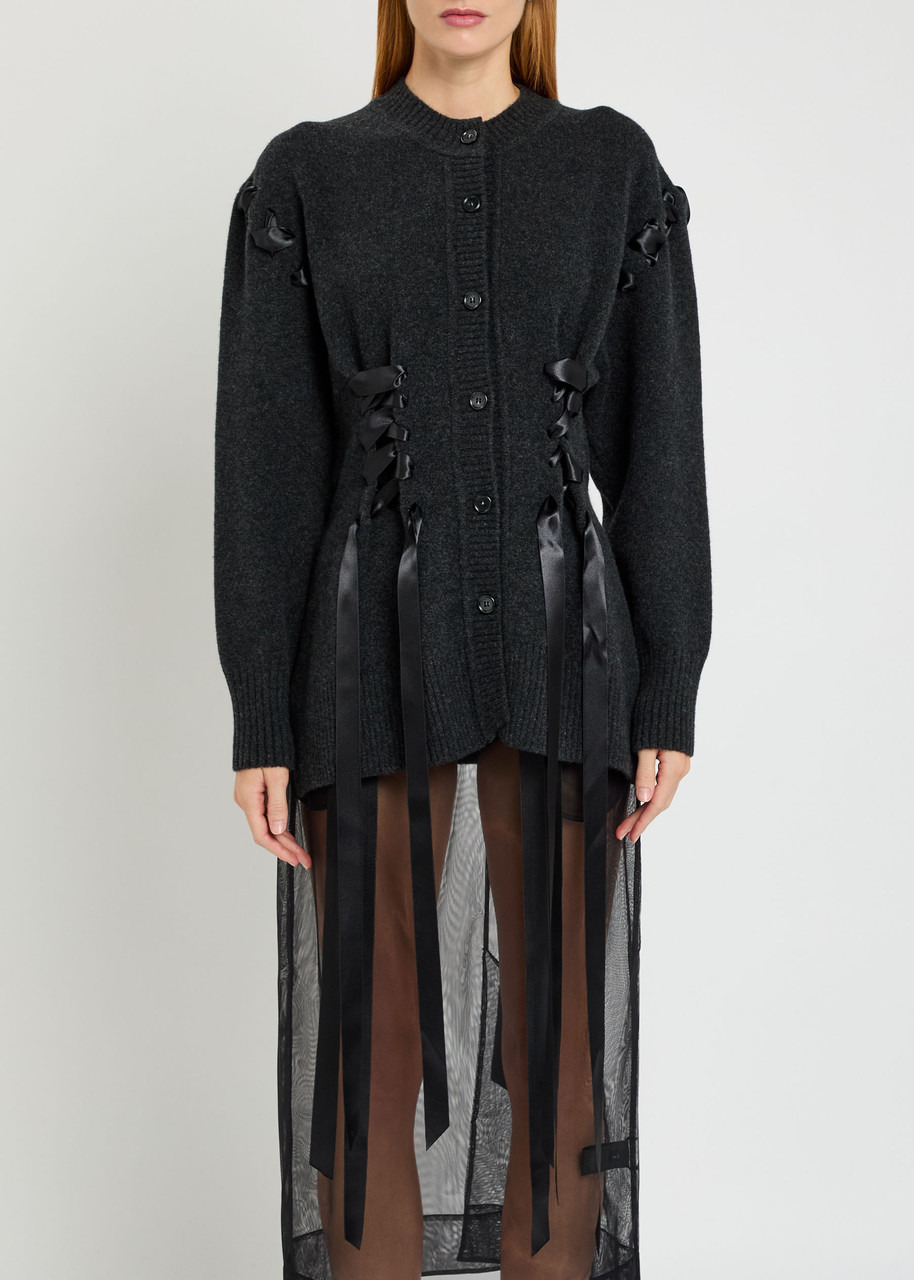 Simone Rocha Corset Wool-blend Cardigan - 2