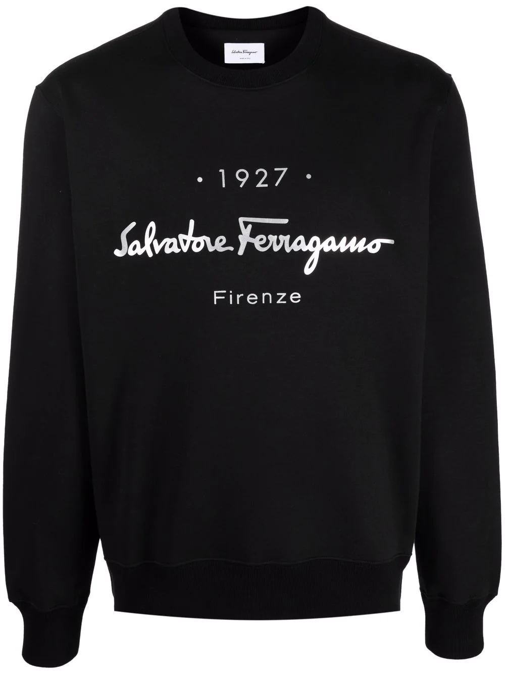 logo-print cotton sweatshirt - 1