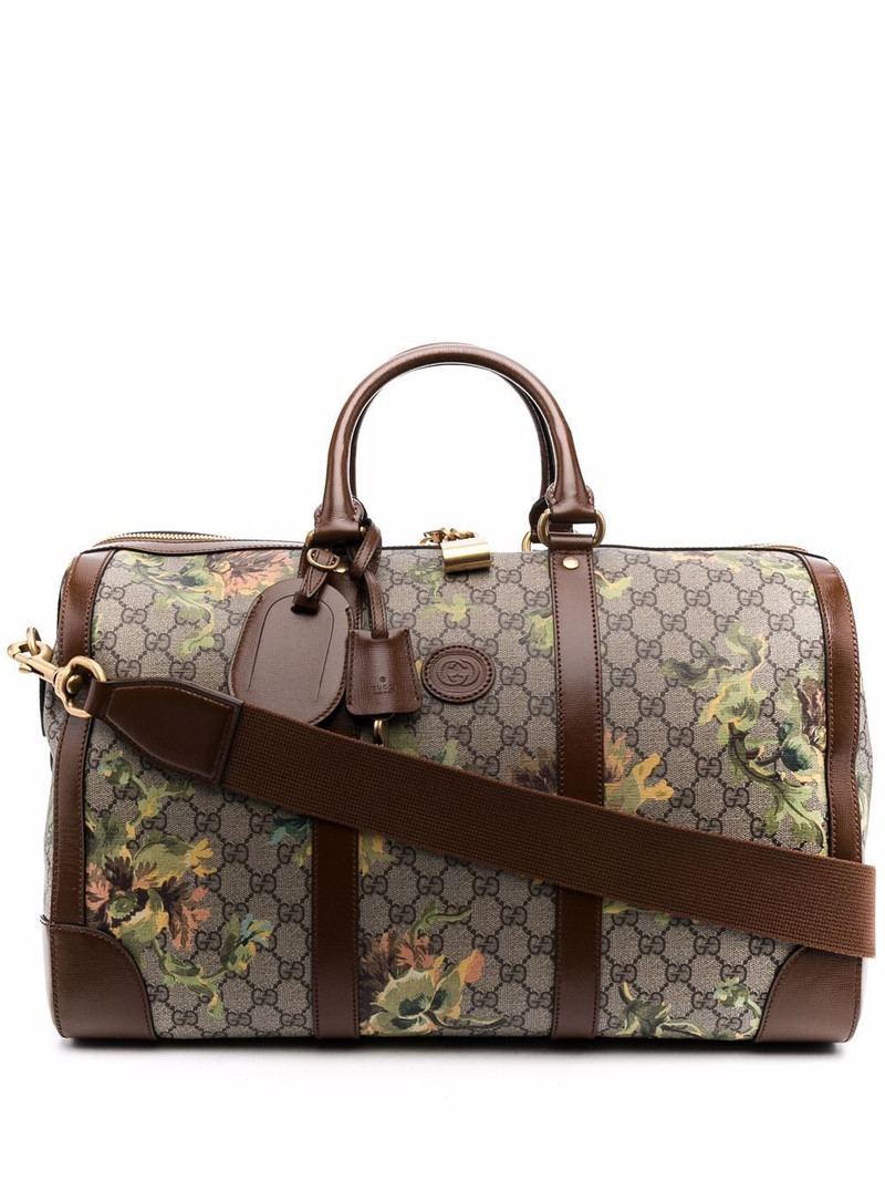 GG Supreme carnation print duffle bag 1