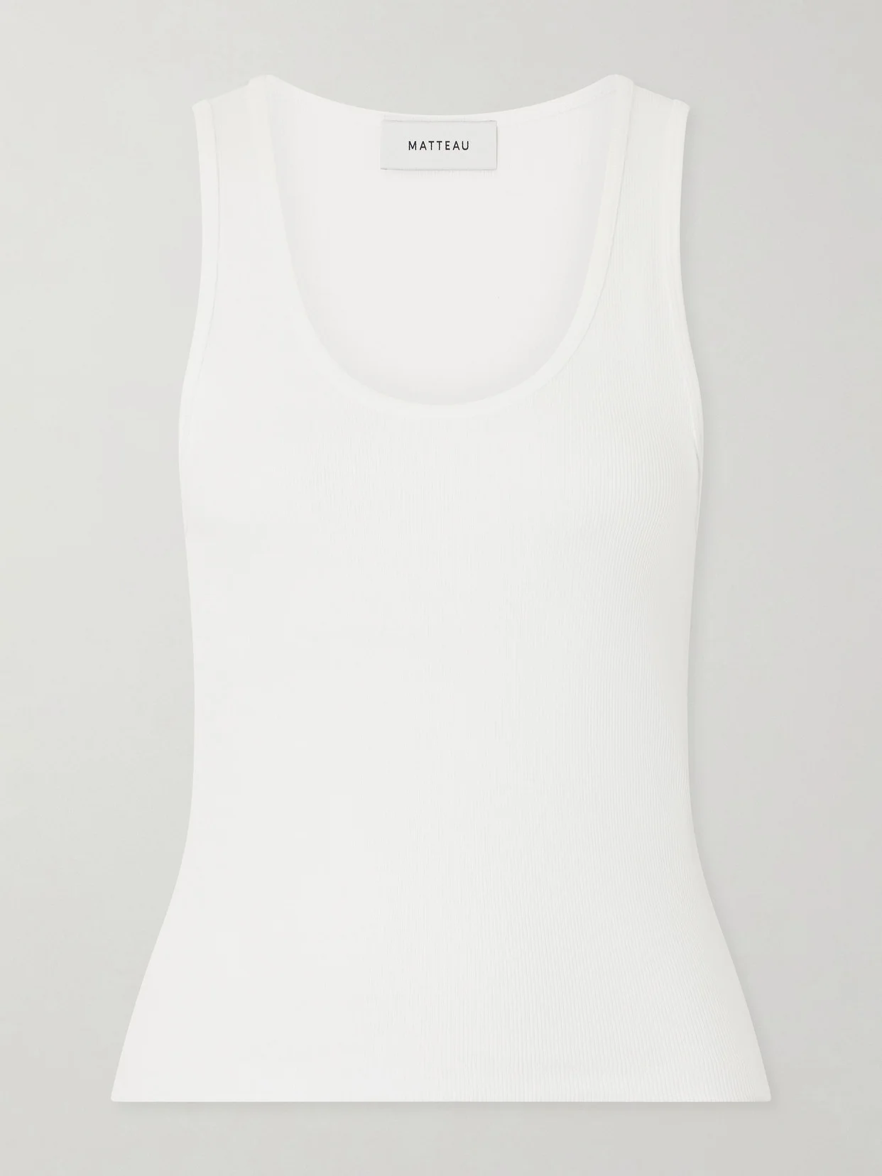 Ribbed Organic Cotton-blend Jersey Tank - 1