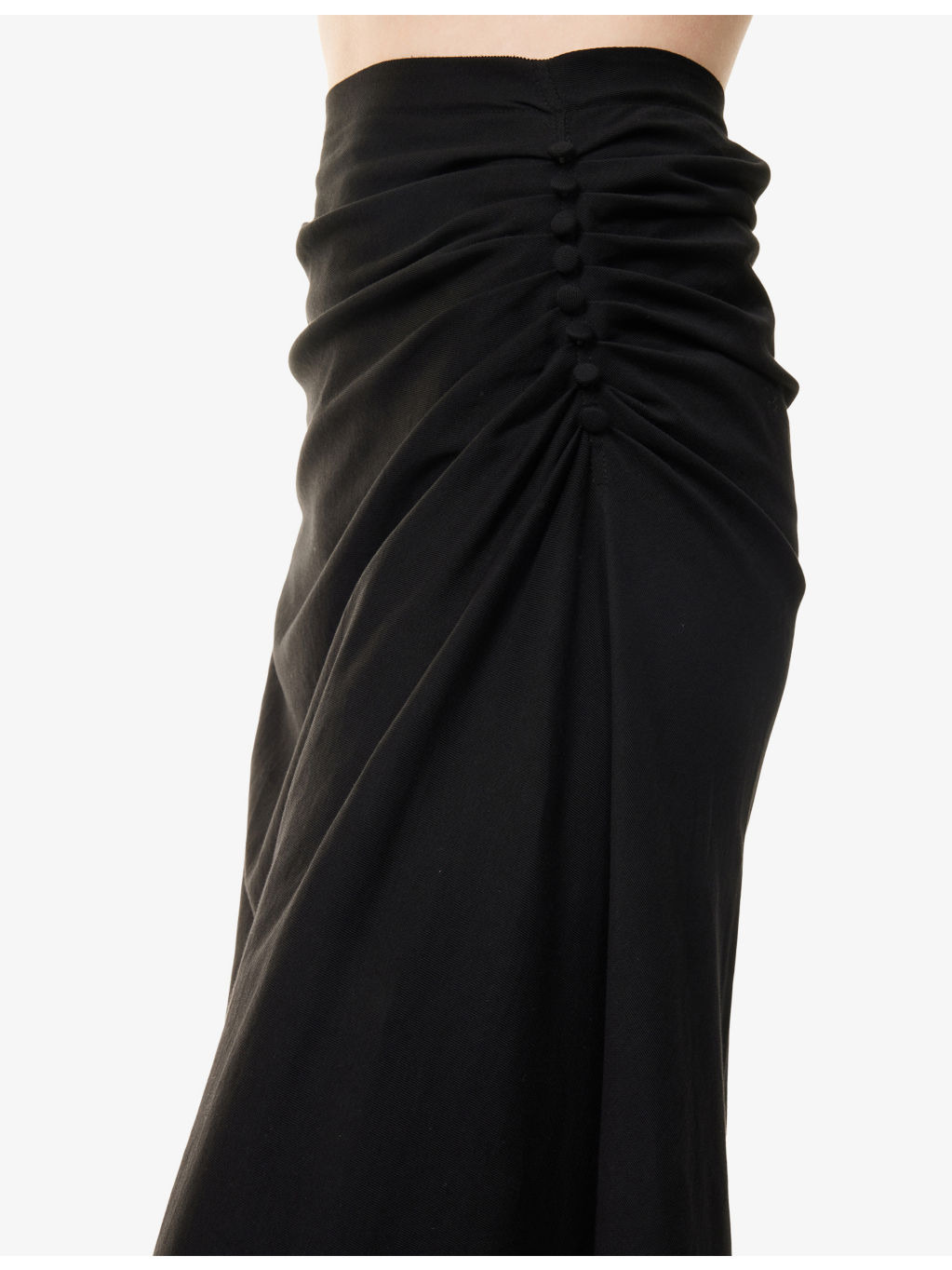 Hevira Draped Cotton-Jersey Midi Skirt - 5