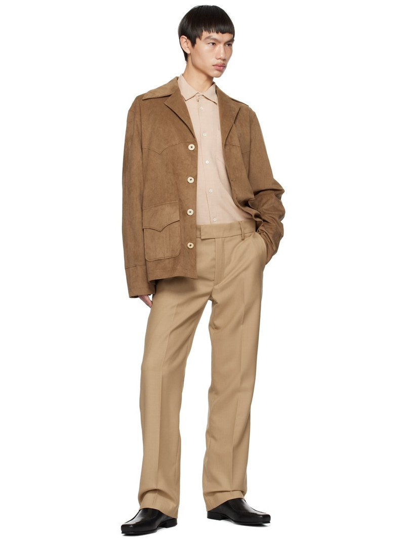Séfr Tan Jules Faux-Suede Jacket outlook