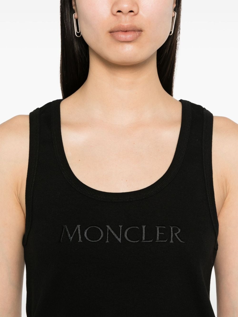 logo-embroidered tank top - 5