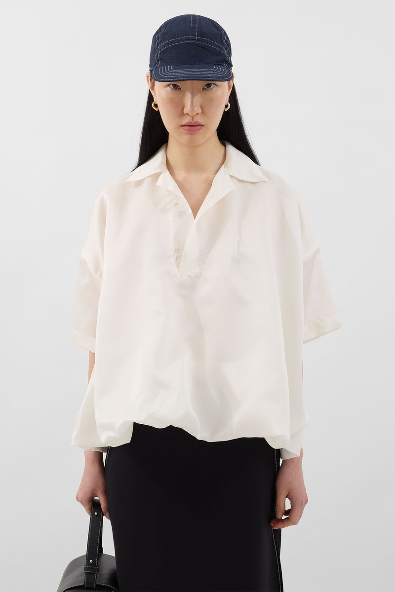 PUFFY POLO / white / silk 1