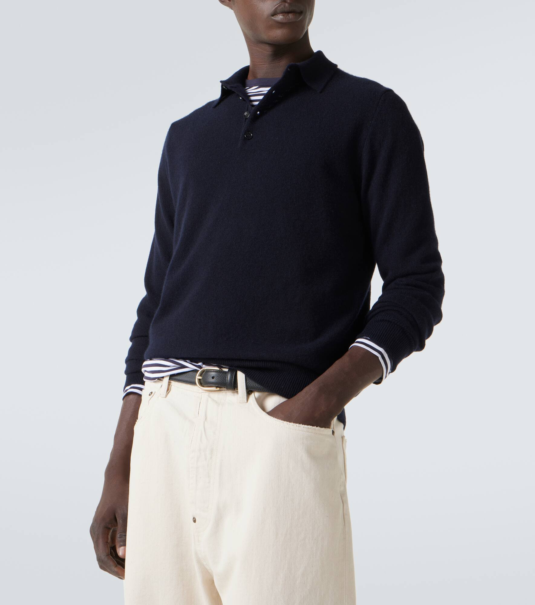 Cashmere polo sweater - 5