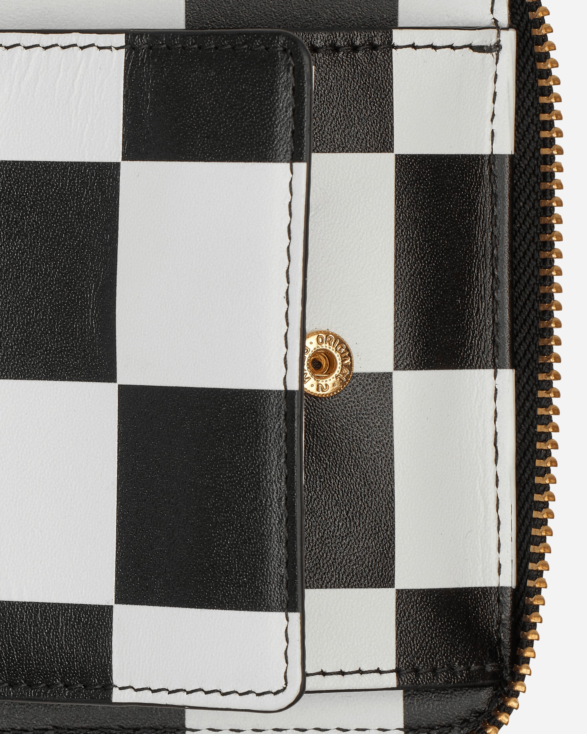 Classic Print Zip-Around Wallet Black - 5