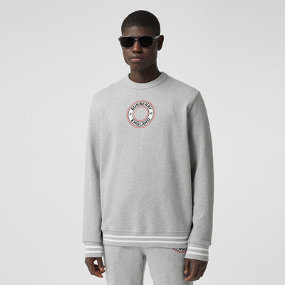 Burberry Logo Graphic Appliqué Cotton Sweatshirt outlook