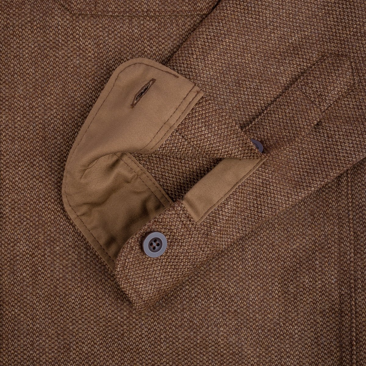 IHDR-434-CBR 14oz Fox Brothers®  Barleycorn Flannel CPO Shirt - Cigar Brown - 10