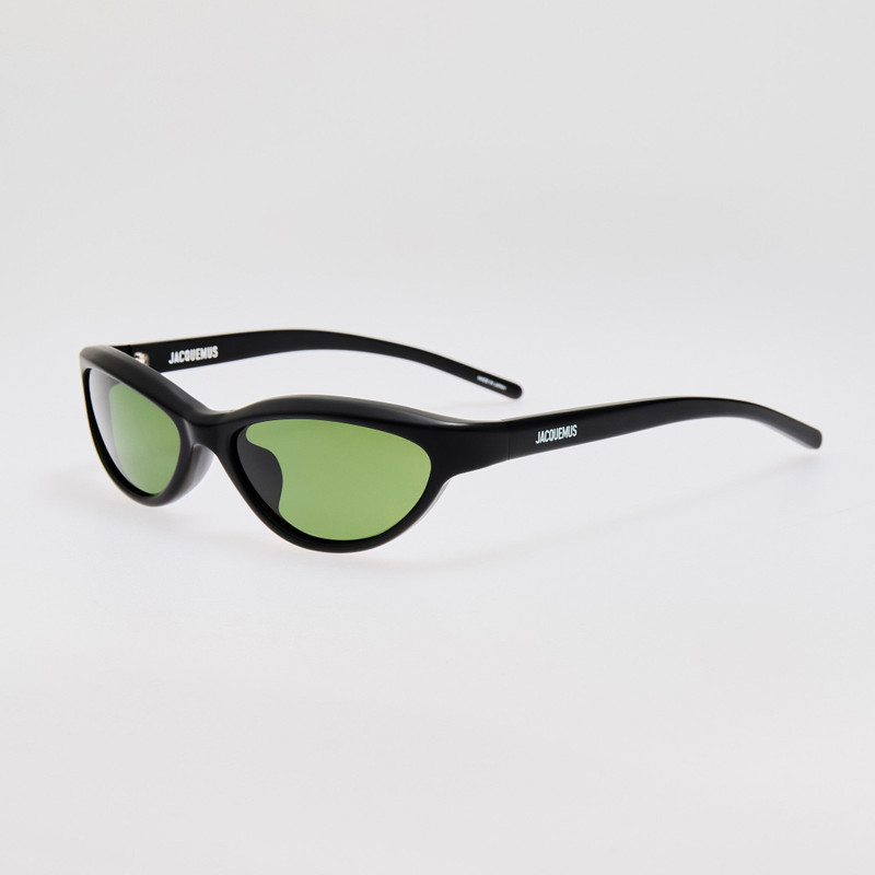 LINDA FARROW Curvo Sunglasses in Matt Black outlook