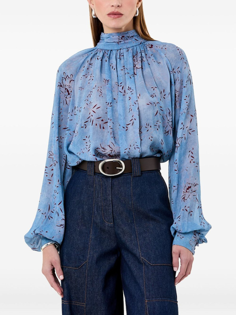 Solene floral-print high-neck top 5