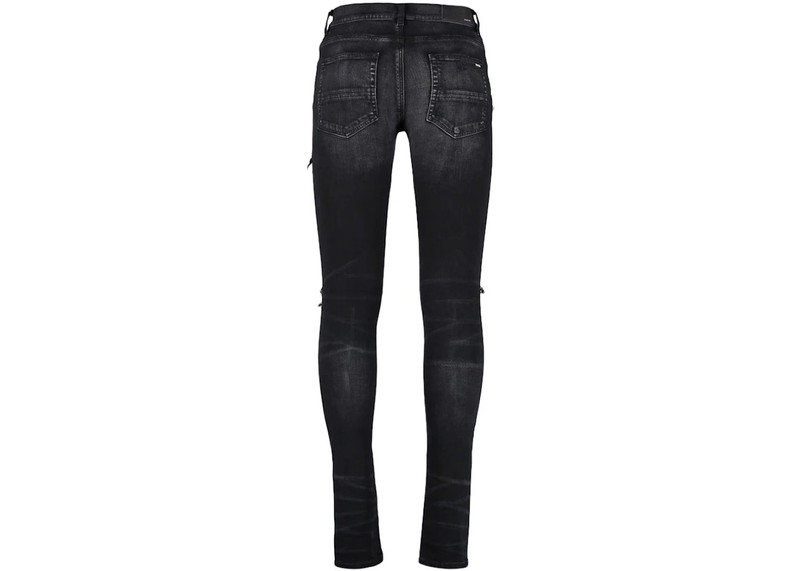 AMIRI AMIRI MX1 Bandana Destroyed Skinny Fit Jeans Black/Brown outlook