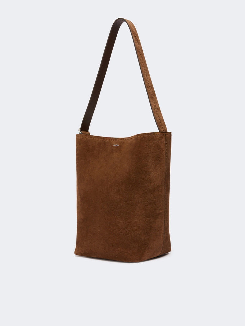 Max Mara ARCHETIPO1SV3 Small Archetipo bag in split leather - DARK BROWN outlook